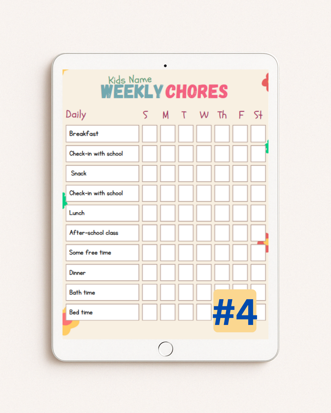 LoweRoots Daily Routine Charts