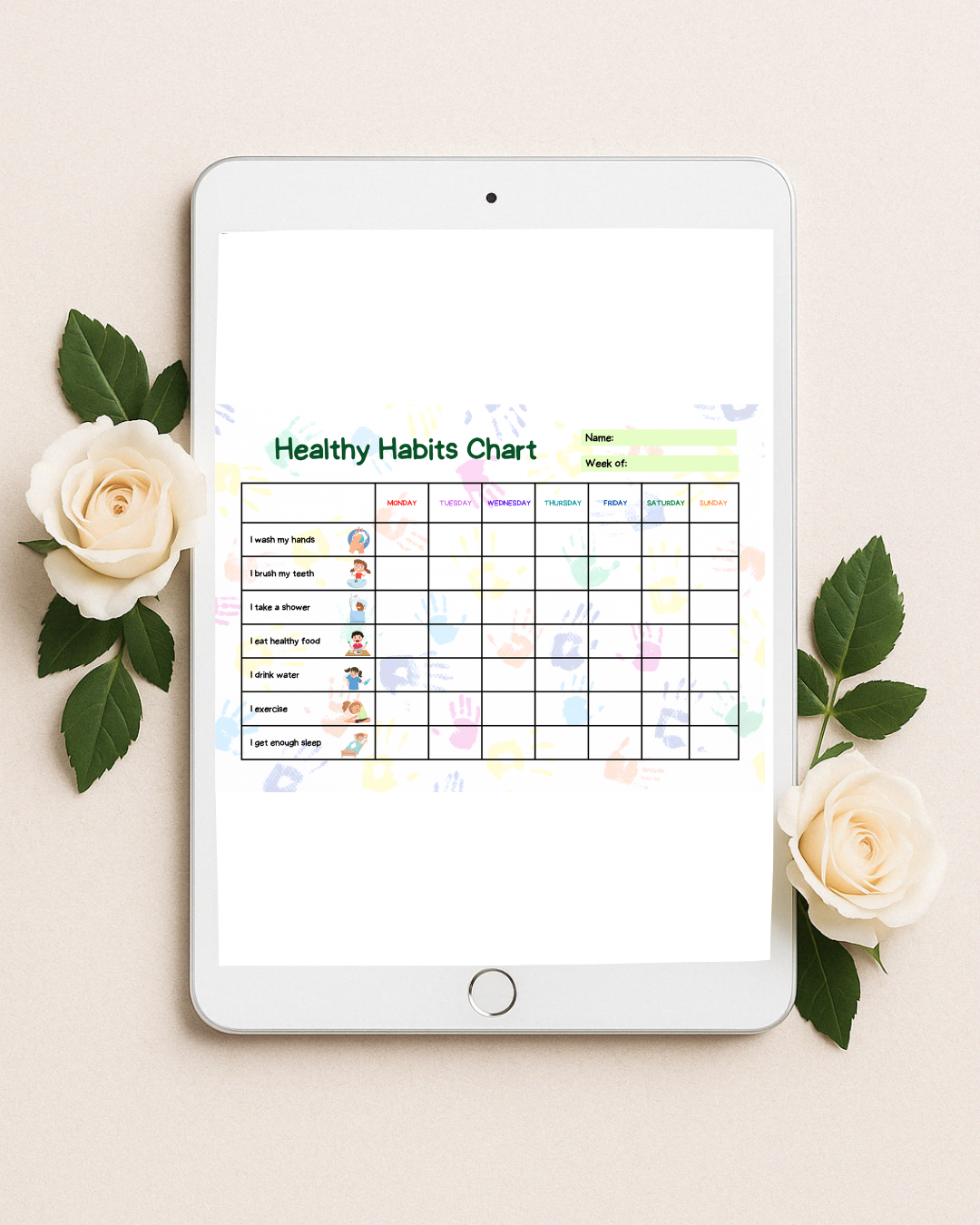 LoweRoots Healthy Habits Chart