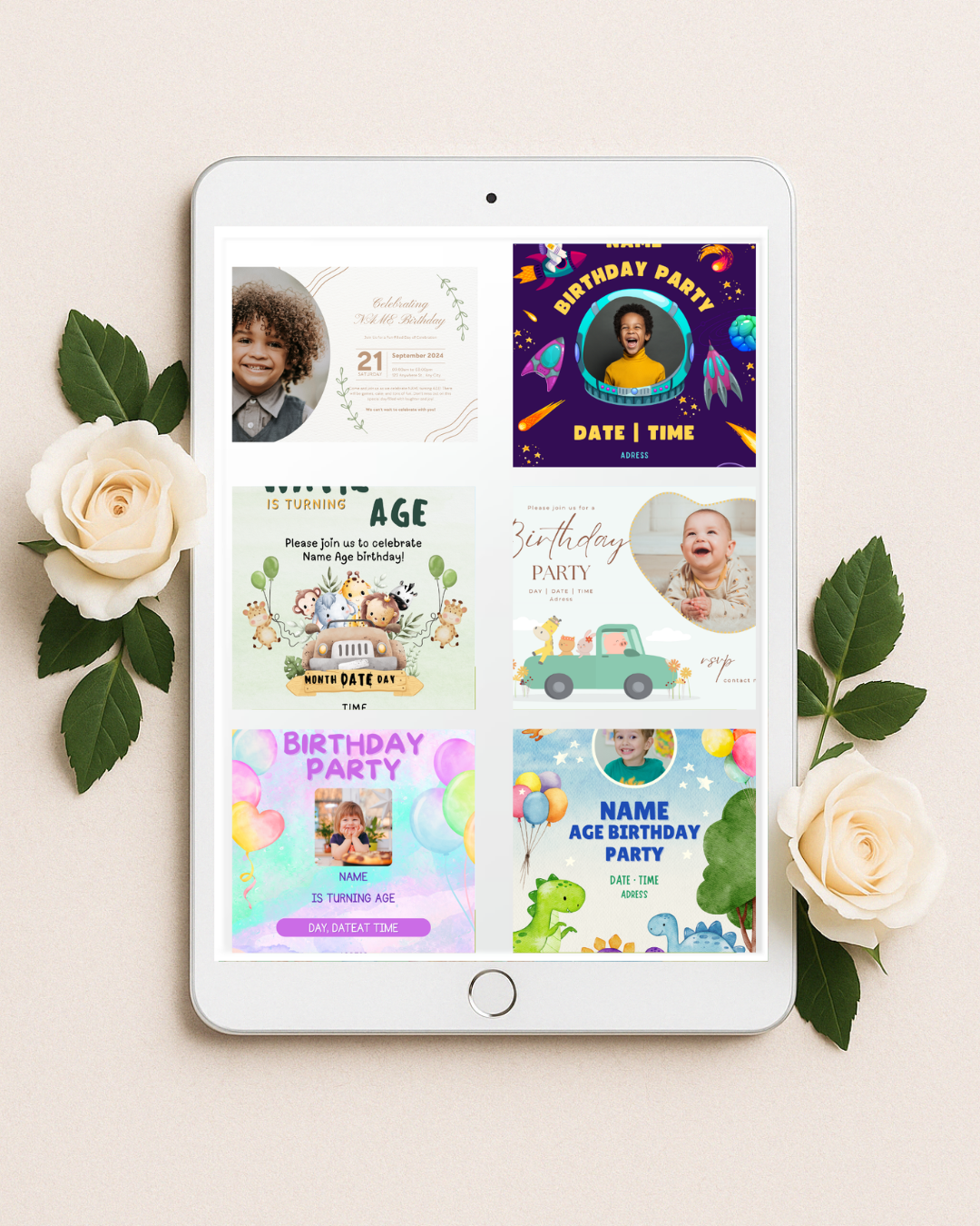 LoweRoots Birthday Invitations SET