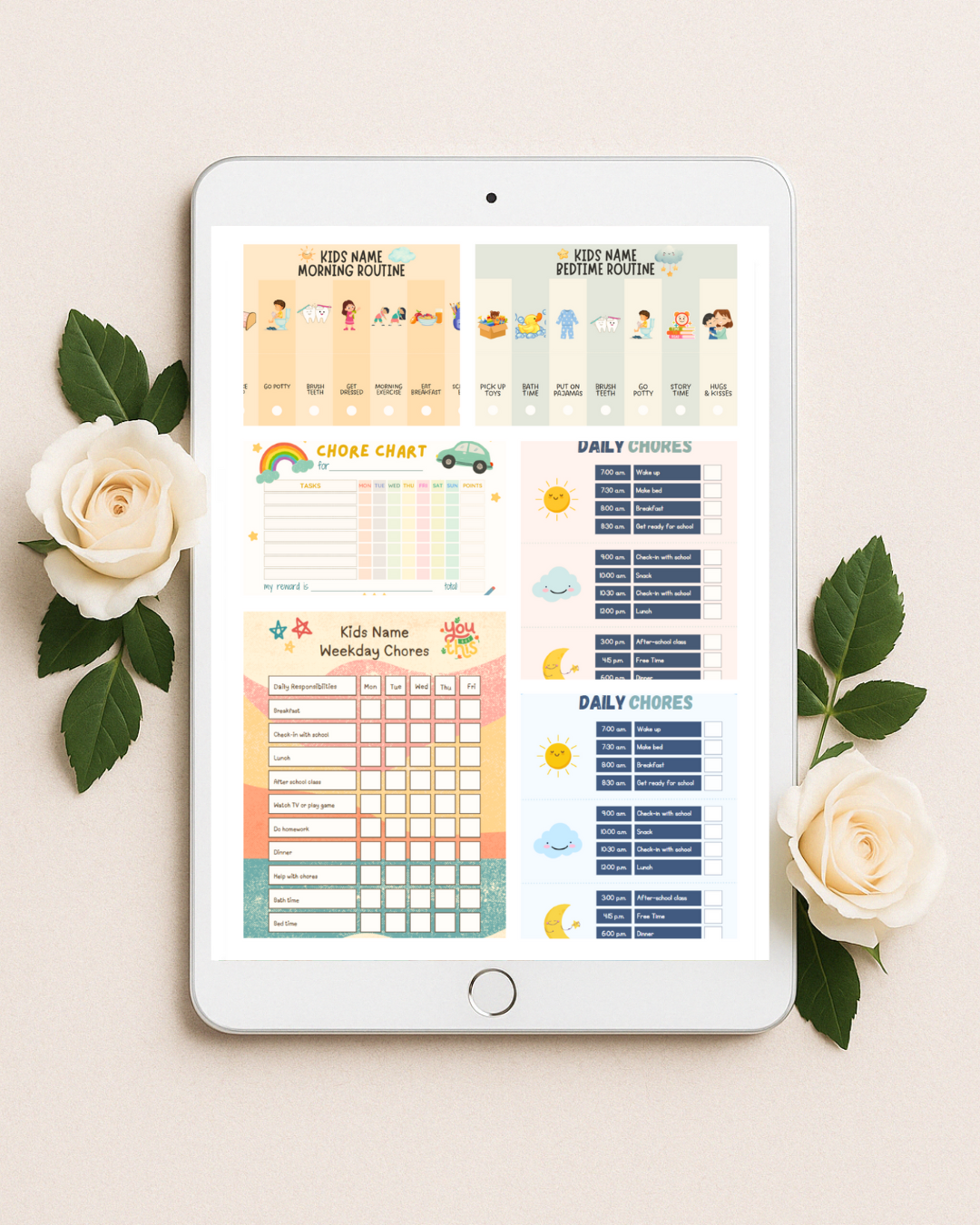 LoweRoots Daily Routine Charts