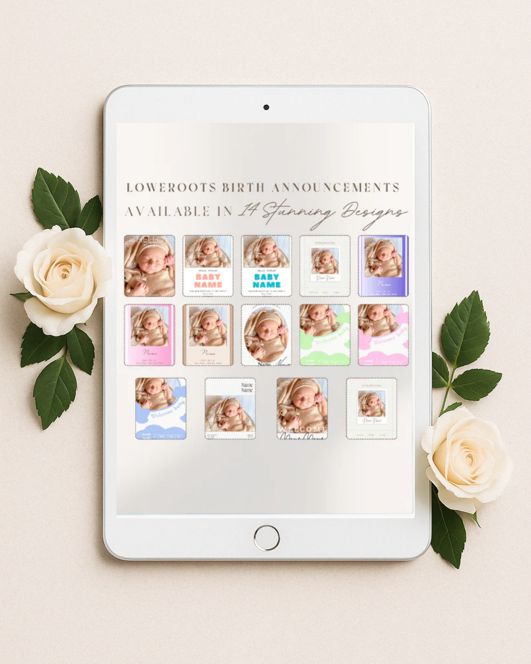LoweRoots Birth Announcement SET